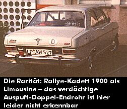 Opel Kadett B Rallye-Limousine 1900
